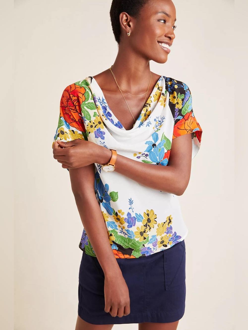 MAEVE by ANTHROPOLOGIE Clover Silk Blouse
